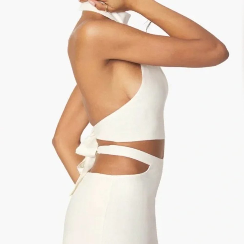We Wore What linen halter top size medium